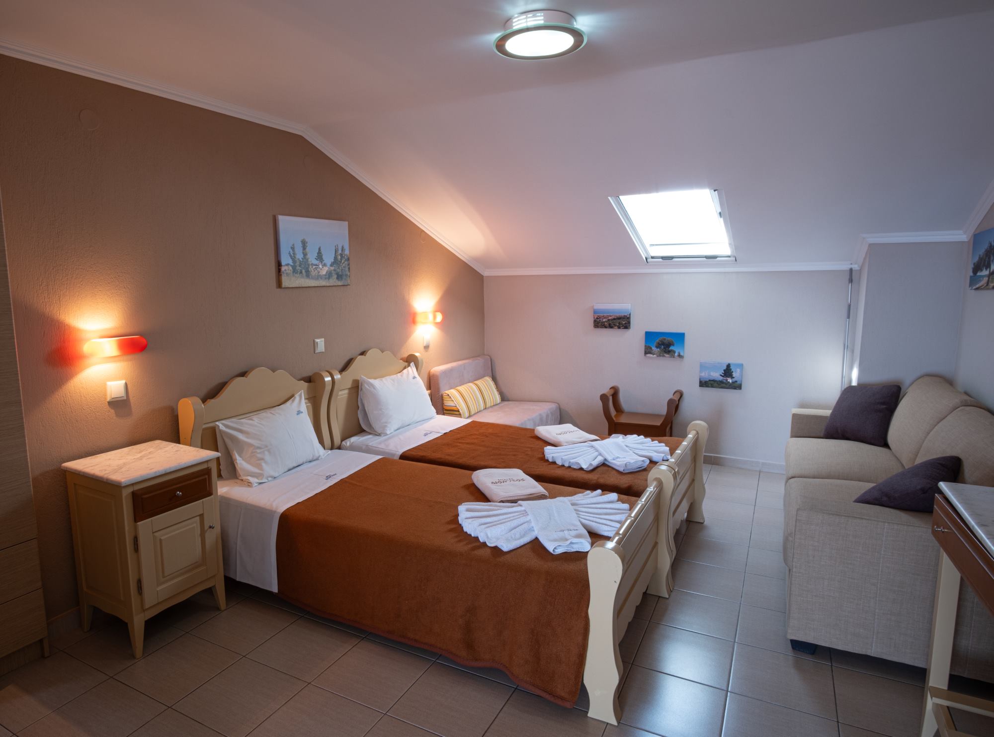 Tiara Holidays - Hotel Dionysos - Studio with Sea view - bedroom